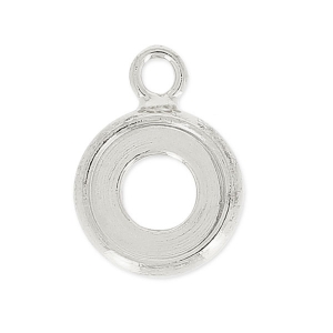 Pendentif porte strass PureCrystal 2058 2088 6 mm argenté x1