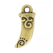 Breloque dent 12x6 mm bronze x1