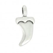 Breloque dent de requin 27x13 mm Placage Argent fin vieilli x1|raw }}
