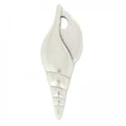 Pendentif coquillage 33 mm Placage Argent fin vieilli x1|raw }}
