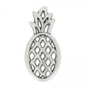 Intercalaire ananas 25x12 mm Placage Argent fin vieilli x1
