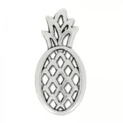 Intercalaire ananas 25x12 mm Placage Argent fin vieilli x1
