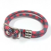 Poussoir double pour cordon 5 mm 13x8 mm Placage Argent fin vieilli x1