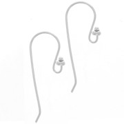 Crochets d'oreilles décor boules 12 mm - Argent 925 x2