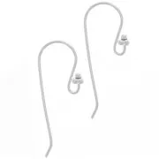 Crochets d'oreilles décor boules 12 mm - Argent 925 x2