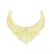 Intercalaire ajouré 3 anneaux oriental 31x29 mm Doré à l'or fin x1