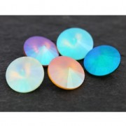 Cabochon PureCrystal 1122 Rivoli 14 mm Light Turquoise Custom Pastel x1