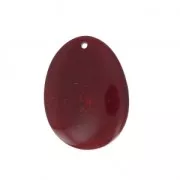 Fine tranche de Tagua 25-35 mm Bordeaux x1