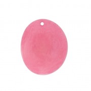 Fine tranche de Tagua 25-35 mm Rose x1|raw }}