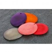 Fine tranche de Tagua 25-35 mm Lilas x1