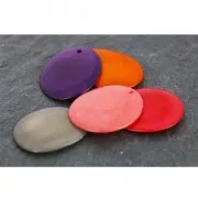 Fine tranche de Tagua 25-35 mm Lilas x1