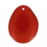 Fine tranche de Tagua 35-45 mm Rouge x1