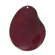 Fine tranche de Tagua 35-45 mm Bordeaux x1