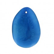 Fine tranche de Tagua 35-45 mm Bleu x1|raw }}