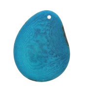 Fine tranche de Tagua 35-45 mm Bleu Azur x1|raw }}