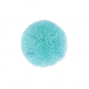 Pompon rond synthétique 2 cm Aqua Blue x1
