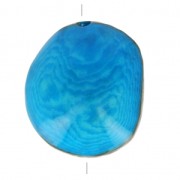 Graine de Tagua travaillée 35-50 mm Turquoise x 1|raw }}