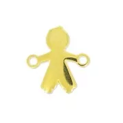 Intercalaire garçon 2 anneaux 14x13 mm Doré à l'or fin x1
