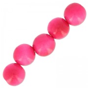 Perles rondes de Tagua 5 mm Fuchsia x 8|raw }}