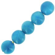 Perles rondes de Tagua 5 mm Turquoise x 8|raw }}