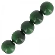 Perles rondes de Tagua 5 mm Vert Sapin x 8