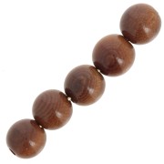 Perles rondes de Tagua 5 mm Marron x 8|raw }}