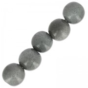 Perles rondes de Tagua 5 mm Gris x 8|raw }}