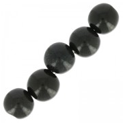 Perles rondes de Tagua 5 mm Noir x 8|raw }}
