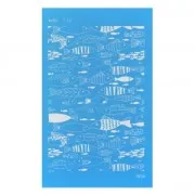 Silk Screen Moiko pour Pâte polymère 74x105 mm - Motif poissons 7.12