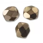 Facettes 4 mm Jet Gold x50