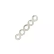 Intercalaires  5 rangs 17x3.4 mm argenté x6