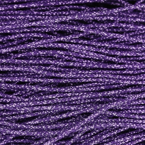 Cordon de soie japonaise 0.7 mm Violet Métallisé x 1m