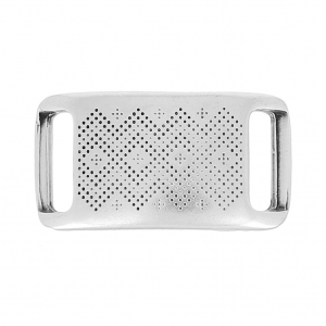 Intercalaire motif ethnique passant pour lacet 10mm Placage Argent fin vieilli