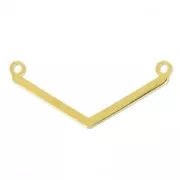 Intercalaire chevron 2 anneaux 31.5 mm Doré à l'or fin x1