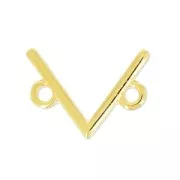 Intercalaire chevron 2 anneaux 13.5 mm Doré à l'or fin x1