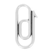 Intercalaire Trombone 21 mm Placage Argent fin vieilli x1