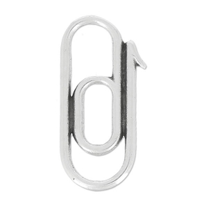 Intercalaire Trombone 21 mm Placage Argent fin vieilli x1