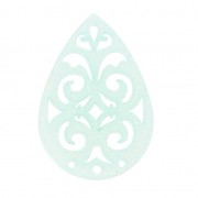 Intercalaire goutte 3 trous pailleté pour boucles d'oreilles 40 mm Mint x1|raw }}