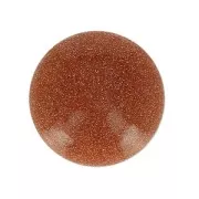 Cabochon rond 15 mm Gold Stone - Imitation Pierre de soleil
