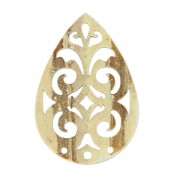 Intercalaire goutte 3 trous nacré pour boucles d'oreilles 40 mm Blanc x1