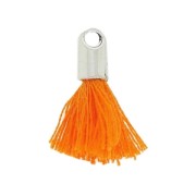 Pompon imitation coton 15-20 mm Orange/rhodié