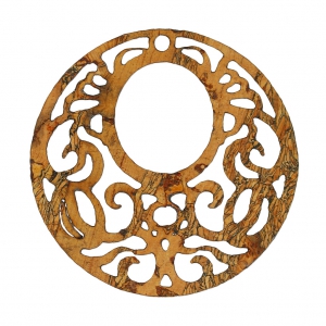 Intercalaire rond 1 trou liège pour boucles d'oreilles 45 mm Naturel x1