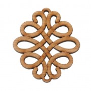 Pendentif celtique 50 mm en bois Brown x1|raw }}