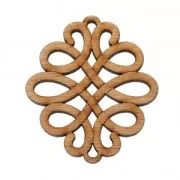 Pendentif celtique 50 mm en bois Brown x1