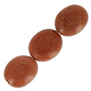 Perles olive plates 10x8 mm en Gold Stone - Imitation Pierre de soleil x10|raw }}