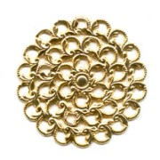 Estampe ronde 35 mm doré à l'or fin x1
