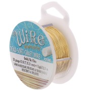 Fil de cuivre Craft Wire souple 0,32 mm doré anti-ternissement x13,7m|raw }}