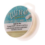 Fil de cuivre souple Craft Wire 1,02 mm doré anti-ternissement x 3,65m