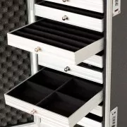 Valise transport bijoux avec plateaux 51x23x33.5 cm - Noir x1