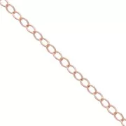 Chaîne maille Forçat limée 1,6 mm en Rose Gold filled (or laminé)  x 50cm